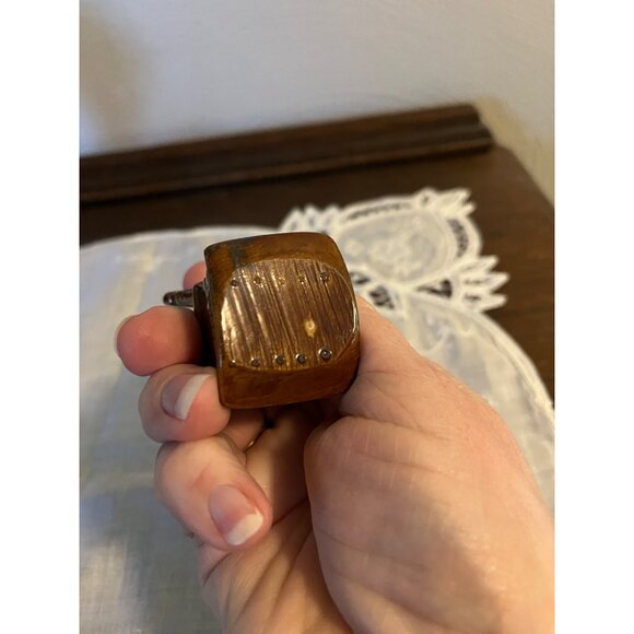 Vintage Brown Rocking Chair Toothpick Holder - Picture 4 of 6